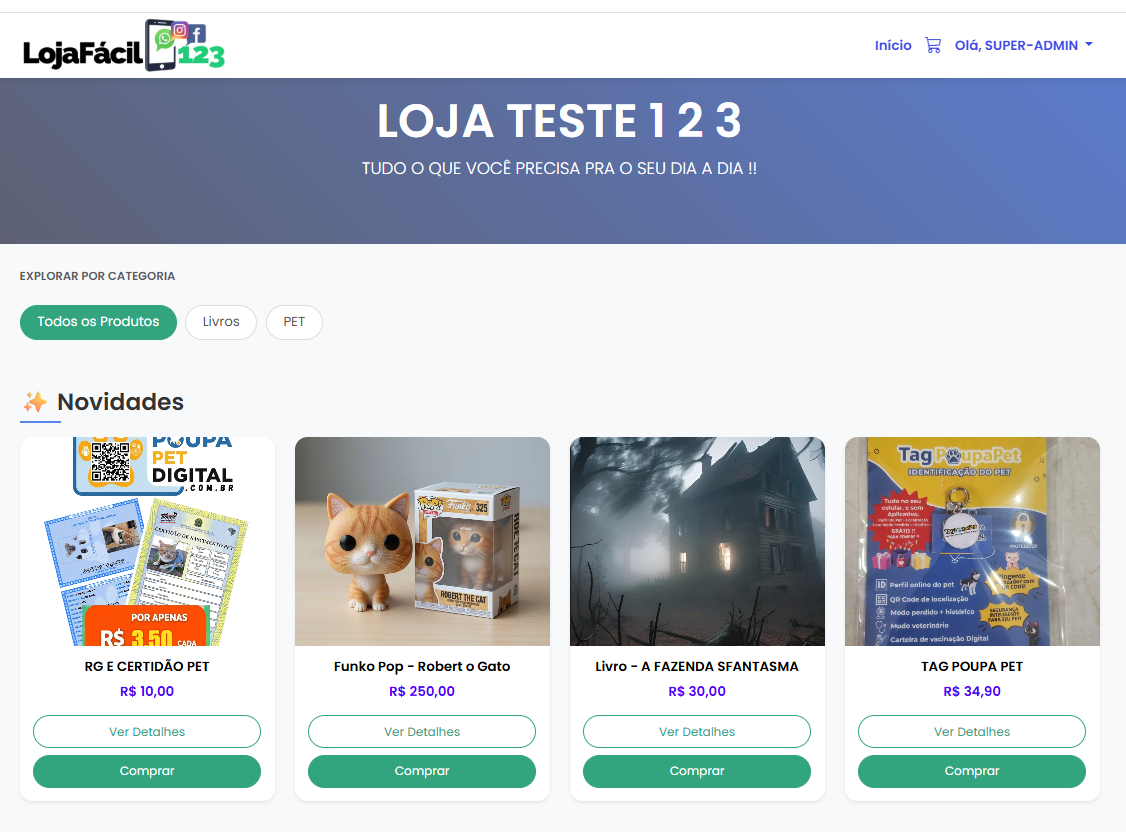 Mockup Loja Fácil 123